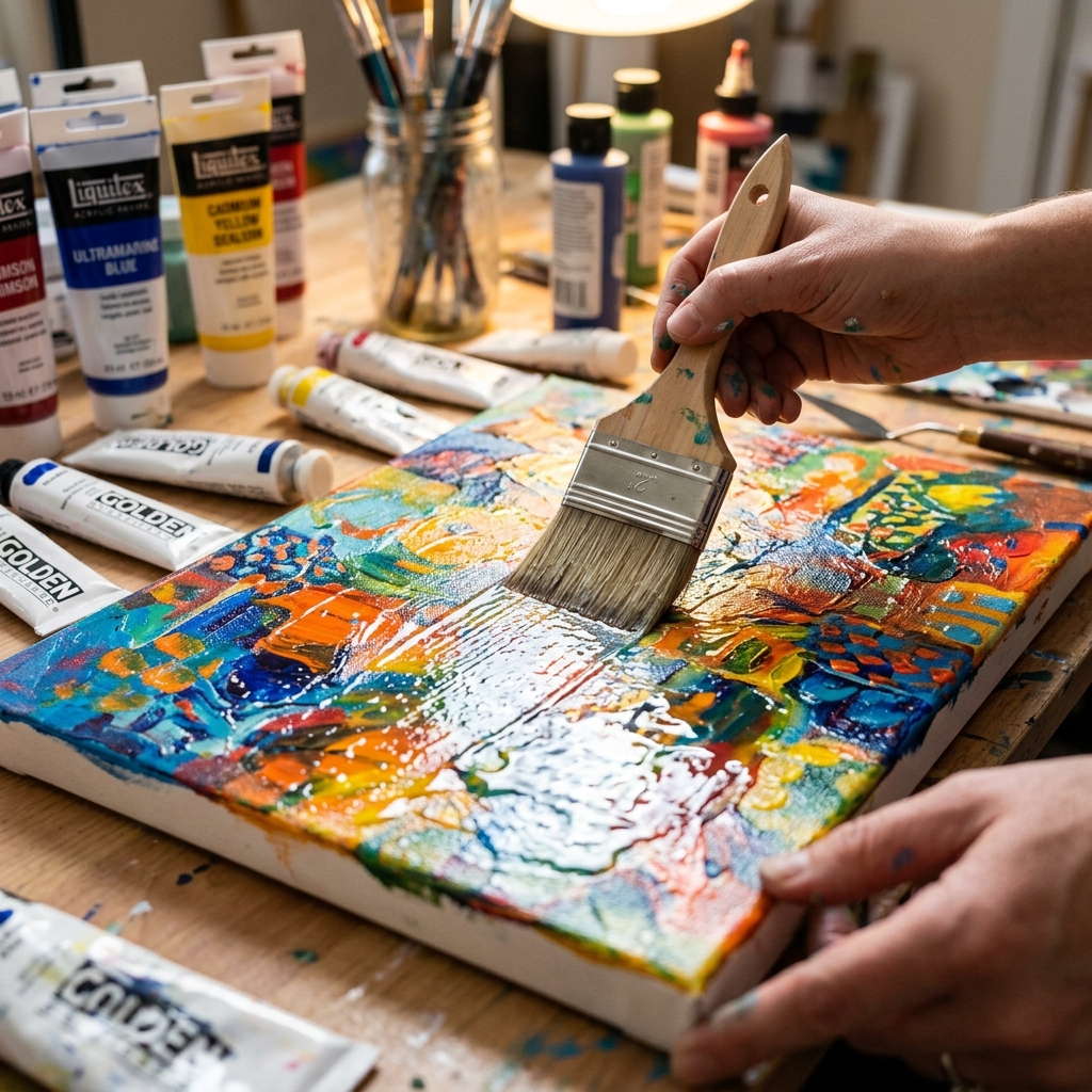 Sealing acrylic paint