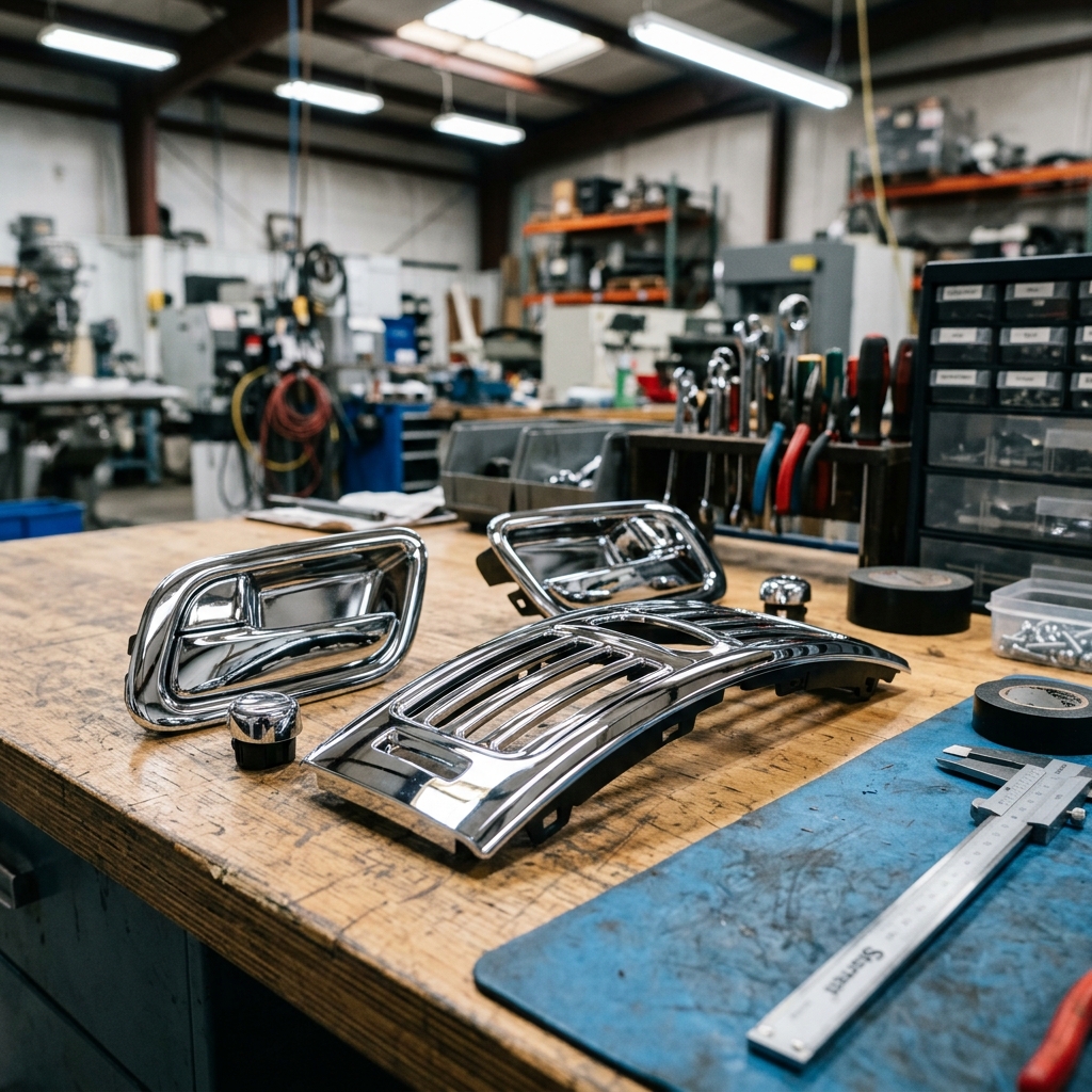 Chrome plating on plastic parts